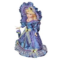Bothyi - Mujer Muñeca De Cerámica Miniatura Porcelana Personas Para Niños Decoración De Casa De Muñecas Violeta