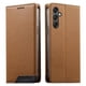 thumbnail image 1 of Funda Tipo Cartera de Cuero Sintético para Samsung Galaxy A24 4G Bloqueo RFID, con Ranuras para Tarjetas y Bolsillo para Efectivo, Cierre Magnético Fuerte Marrón, 1 of 6