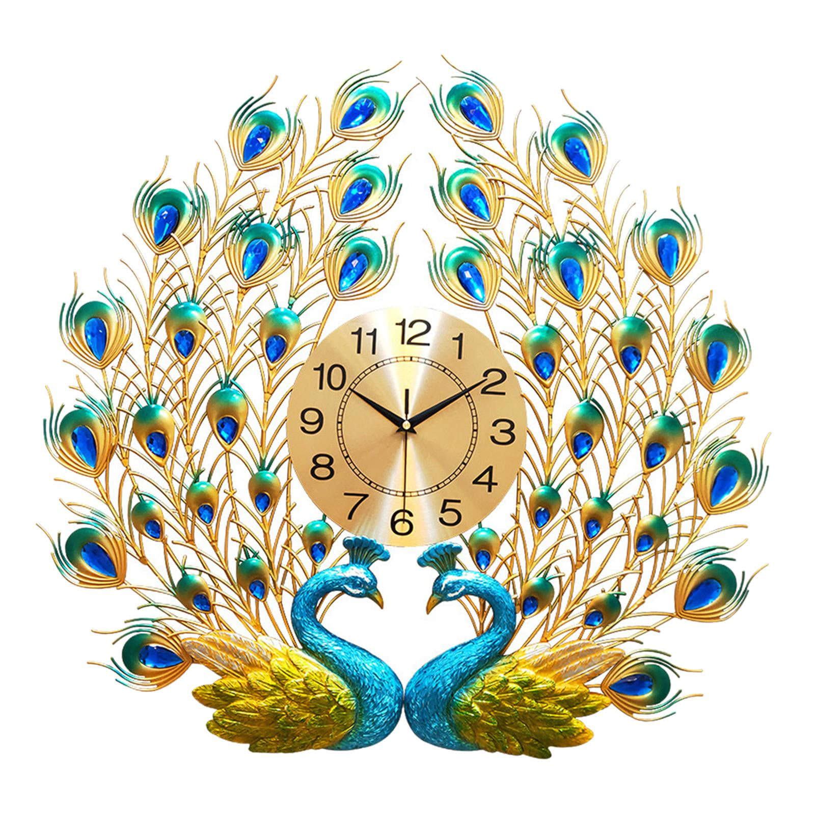 Magideal - Reloj De Pared Creativo De , Reloj De Pared Silencioso, Reloj Europeo De Moda, Arte Decorativo De Metal Para Cocina Interior, Hogar, Sala De , Estilob