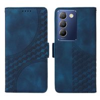 Carcasa Foxdock Vivo V40Se 5G De Cuero Pu, Diseño Acolchado Clásico, Protección Contra Caídas Y Rayones