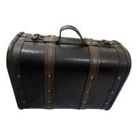 Ioensy - Caja De Almacenamiento Decorativa Caja De Cofre Del Tesoro De Madera Caja De Baratijas De Joyería De Cumpleaños 26,5 Cm X 21,5 Cm X 15 Cm