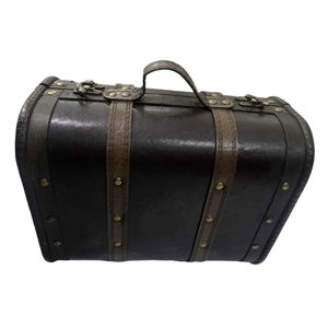 Ioensy - Caja De Almacenamiento Decorativa Caja De Cofre Del Tesoro De Madera Caja De Baratijas De Joyería De Cumpleaños 26,5 Cm X 21,5 Cm X 15 Cm