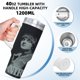 thumbnail image 5 of Nirvana Vaso aislado de acero inoxidable con asa, diseño temático, regalo para familia, amigos y fans; incluye pajita y encaja en el portavasos estándar, 40 oz, 5 of 6