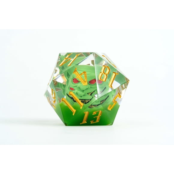 Juegos de dados metálicos FanRoll Pathfinder Goblin Mammoth d20