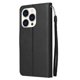 thumbnail image 4 of Funda Cartera para iPhone 15 Pro con Tarjetero, Soporte y Cordón - Protección Negro, 4 of 5