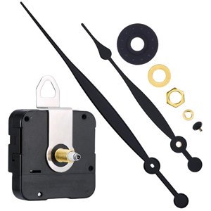 Magideal - Mecanismos De Movimiento De Reloj De Pared Diy De Cuarzo, Reemplazo De Piezas De Reparación Alimentadas Por Con Manecillas De Pala De 260 Mm/1 Eje De 15 Mm