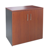 Muebles Santa Ana - Gabinete 2 Puertas Gb80 Cerezo Con Negro