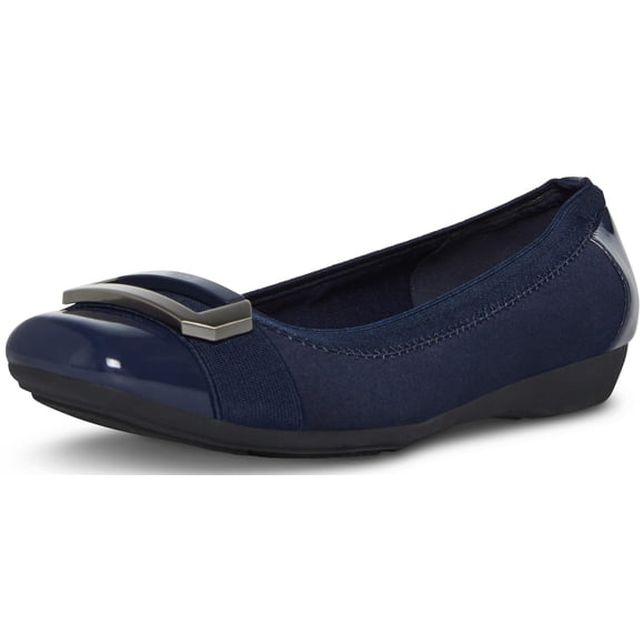 Zapatos Anne Klein Uplift Ballet Flat para mujer azul marino