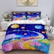thumbnail image 1 of 3pcs Space Train Themed Printed Bedding Set Polyester, 1 of 1