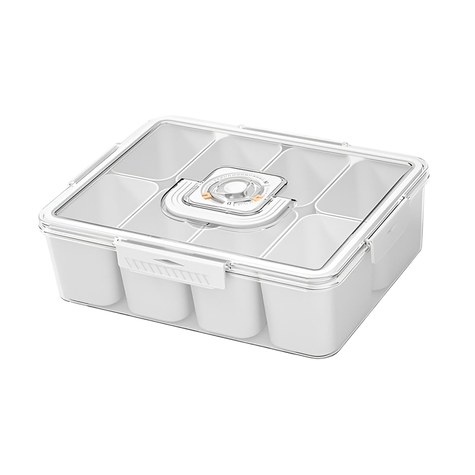 Bothyi - Bandeja Dividida Para Servir Con Tapa, Plato Para Aperitivos, Para Cocina, Entretenimiento, Palomitas De Maíz, Grande