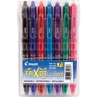 Bolígrafos De Gel Pilot Frixion Borrables De Punta Fina De 0,7 Mm, Paquete De 7