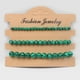 thumbnail image 1 of 3pcs/set Colorful Natural Stone Beads Bracelets - Stretchable Bangle Jewelry Gift for Women, 1 of 5