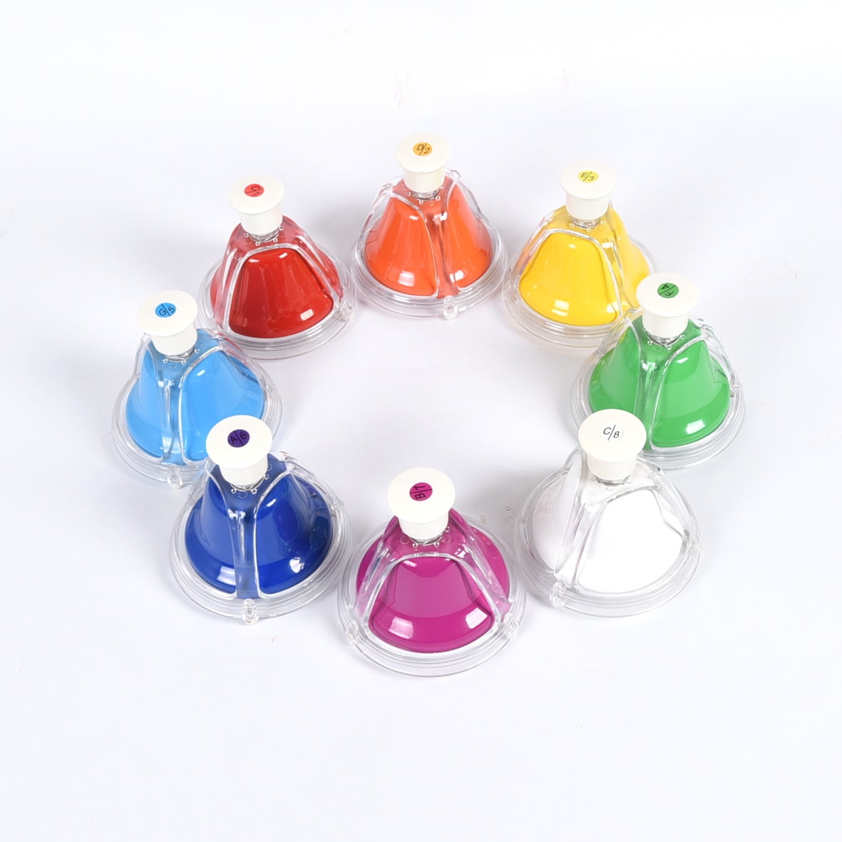 Xusx111 - Campanas De Escritorio Para Niños | Juguetes Educativos De Música Para Niños Pequeños 8 Notas Conjunto De Campanas De Mano Coloridas | Instrumento Musical Para Niños | Gran Regalo De Cumplea