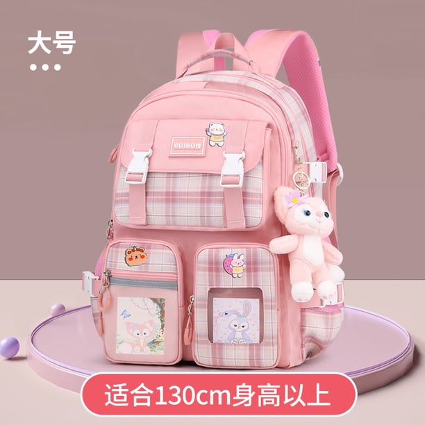 Preppy School Bag Student Backpack Nylon Cute Girl Backpack Badge Pendant Travel Bag