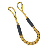 Ioensy - Cuerda De Muelle Elástica Para Barco, Cuerda De Muelle Para Barco, Se Estira Hasta 5,5 Pies, Puntos Amarillos Y Negros