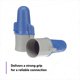 thumbnail image 5 of Conector de cables 3M Performance Plus B/G+POUCH azul/gris 14-6 AWG, 5 of 7