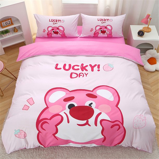 x310 Bed SheetsLotso Printed Duvet Cover for Children And Adult,Toy Story Quilt Duvet Cover with Pillowcase Microfiber Quilt Cover Piece Set 3-Piece Bedding Set (1 Duvet Cover + 2 Pillow Shams) nj310