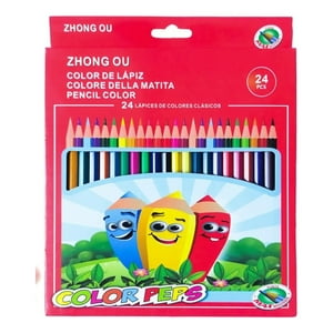 Genérico - Set 4 Cajas Colores Lapices 24 Piezas Arte Escuela Lau