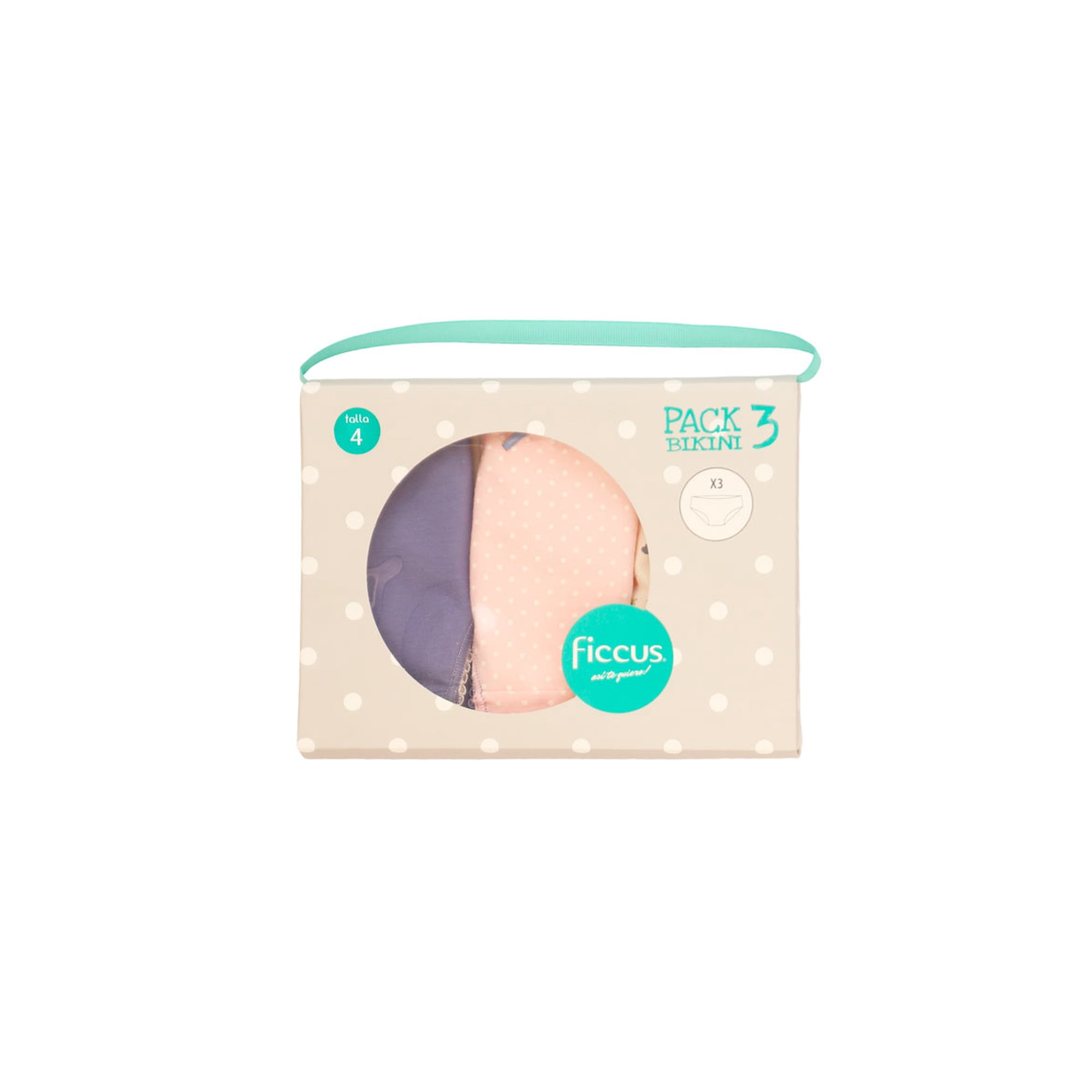 Pack Triple Bikini Kids Niña Ficcus