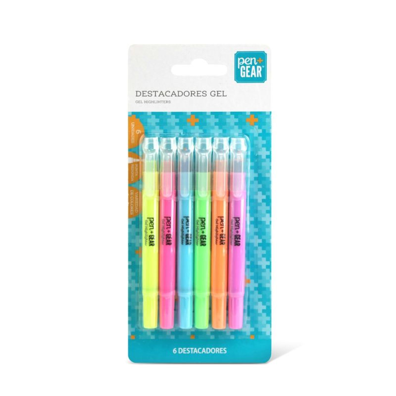 Destacadores Gel Set 6 Unidades Pen&Gear