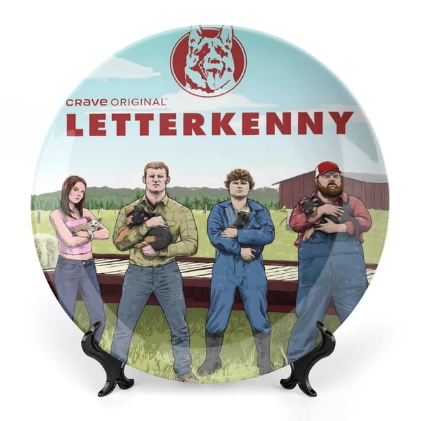 Letterkenny Plato decorativo de porcelana fina (bone china), plato decorativo de cerámica para hogar, oficina, soporte de pared, platos decorativos para dormitorio - 6 pulgadas (15 cm)