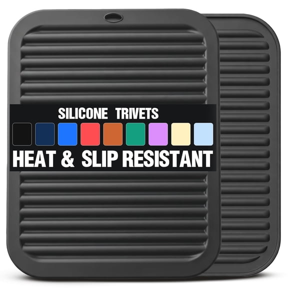 Posavasos JOVANJA 30x23 cm Resistente al Calor de Silicona Negro