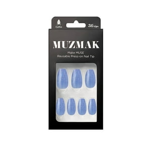Muzmak - - Uñas Press On Blue Lemonade Coffin 36 U.