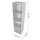 thumbnail image 2 of Librero Vertical Multifuncional Repisa 4 Nieveles - Gris, 2 of 3