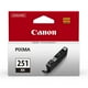 thumbnail image 1 of Cartucho de tinta Canon CLI-251 negro compatible para impresoras, 1 of 2