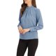 thumbnail image 4 of INSPIRE CHIC Blusa de Chifón de Otoño Invierno con Cuello Alto para Mujer, Camisa de Manga Larga Casual de Negocios M Gris Azul, 4 of 6