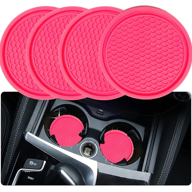 Upgrade Your Car Interior with 4pcs ZukMi Silicone Car Cup Coasters - Anti-Slip Drink Holders for Universal Fit