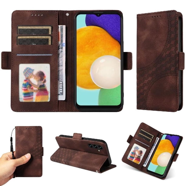 Carcasa FOXDOCK Samsung Galaxy A13 5G de cuero PU, diseño acolchado clásico, protección contra caídas y rayones