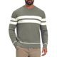 thumbnail image 1 of INSPIRE CHIC Suéter de Punto para Hombre Cuello Redondo Jersey Casual a Rayas M Verde Oliva, 1 of 5
