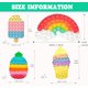 thumbnail image 2 of Set de 4 helados QETRABONE Rainbow Push de Fidget Toys, 2 of 7