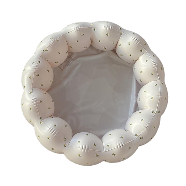 Piscina inflable de PVC para bebés Petal White de 35,4x9,8 pulgadas, buen sello para interiores y exteriores para niñas y niños, piscina de playa
