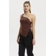 thumbnail image 2 of Polera Mujer Escote Y Basta Asimétrica Café, 2 of 4