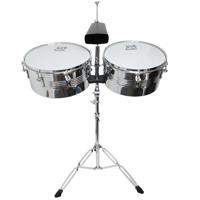 Tumbao Percussion - Timbales 13X14Xh6.5'' Plateada Tumbao