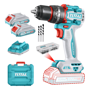 Total Tools - Taladro Percutor Total Tidli20558-7 20V + 2Bat 2.0 Ah+Carg