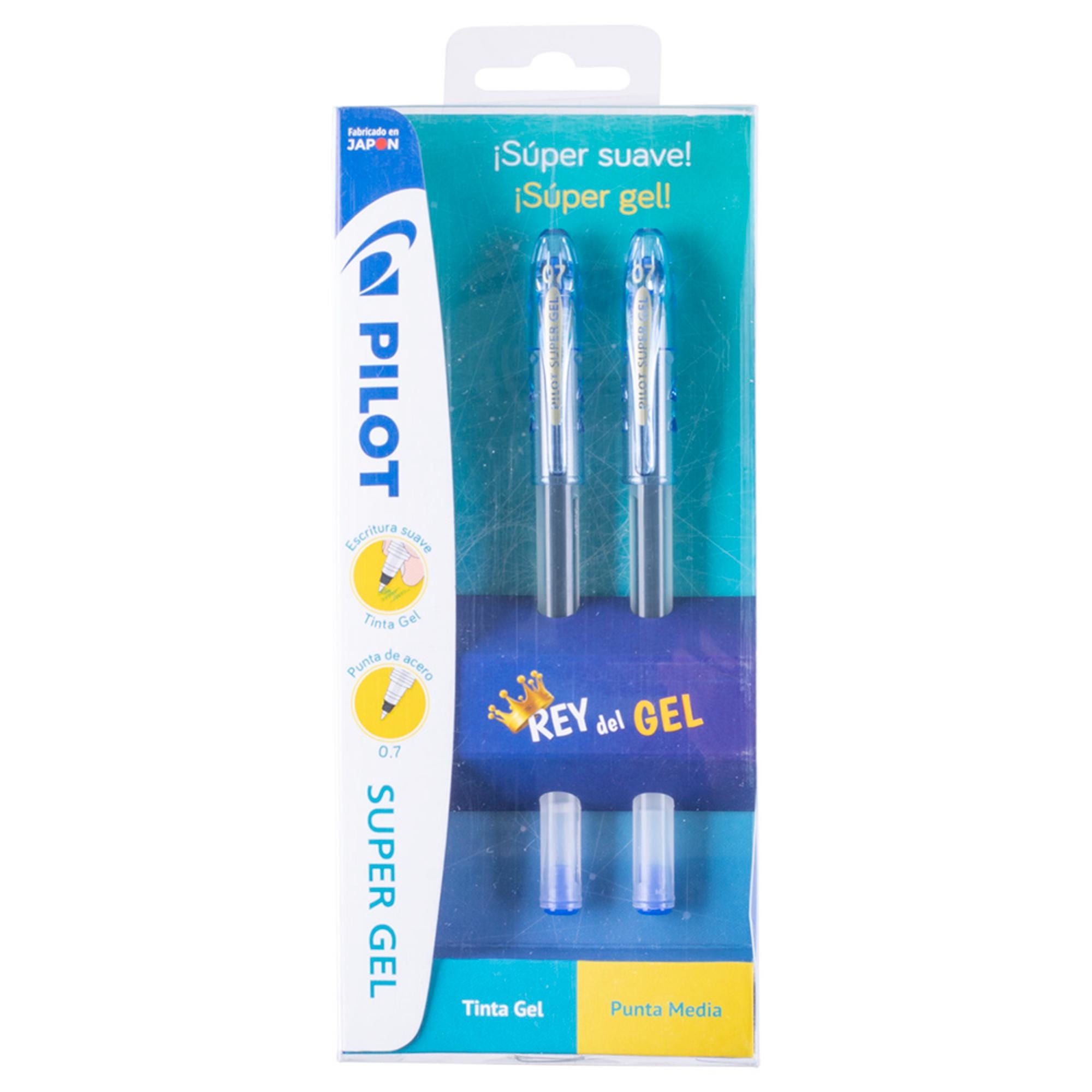 Pack 2 Lápiz Super Gel 0.7 Mm Azul Pilot