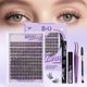 thumbnail image 1 of Kit de extensiones de pestañas B&Qaugen Wispy Lash Clusters 8-16 mm, 1 of 8