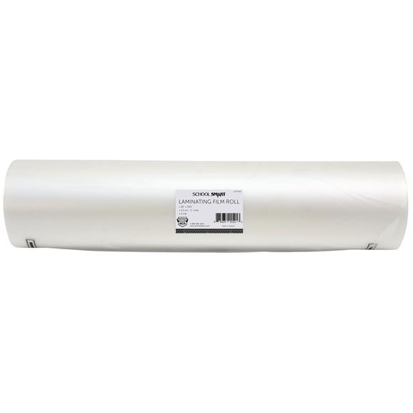 Rollo de película laminadora School Smart, 45 cm x 152 m, 1,5 mil de grosor