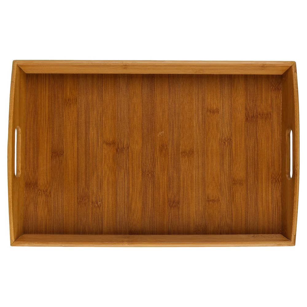 5five Vassoio Rettangolare In Bambù Con Angoli Stondati 44x29cm - Elegante E Naturale Per Tavola, Cucina O Buffet