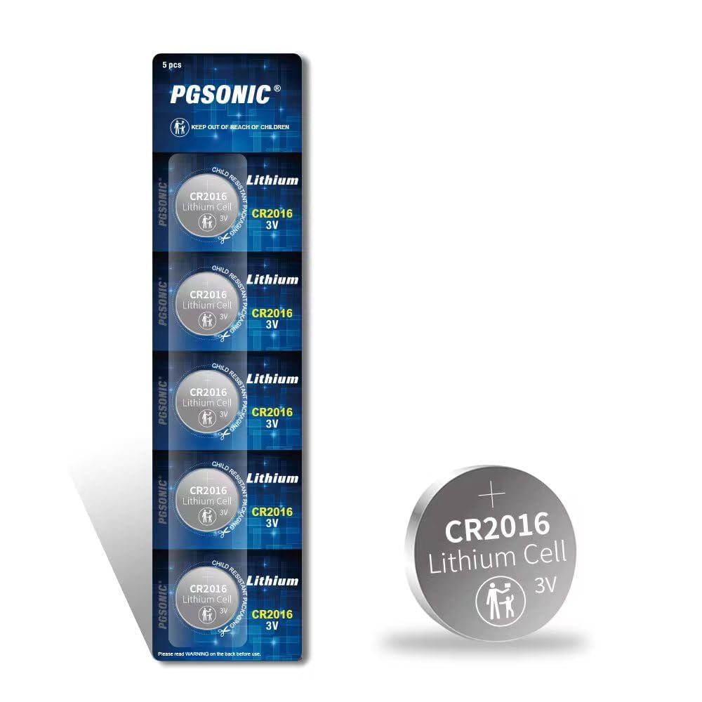 Batería De Litio Pgsonic Cr2016 3v 5 Piezas Para Dispositivos Electrónicos