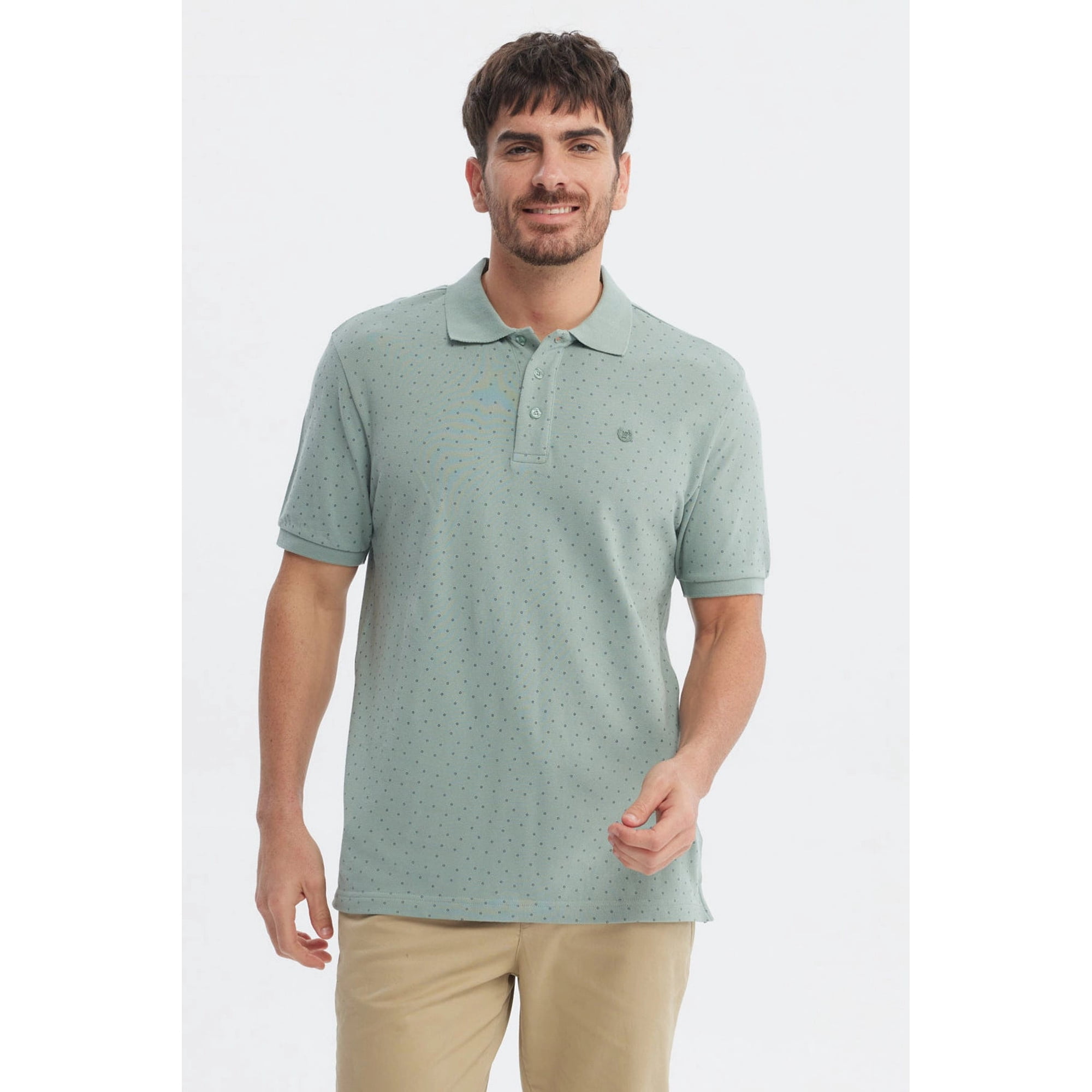 Fashionspark - Polera Hombre Pique Mini Print Verde