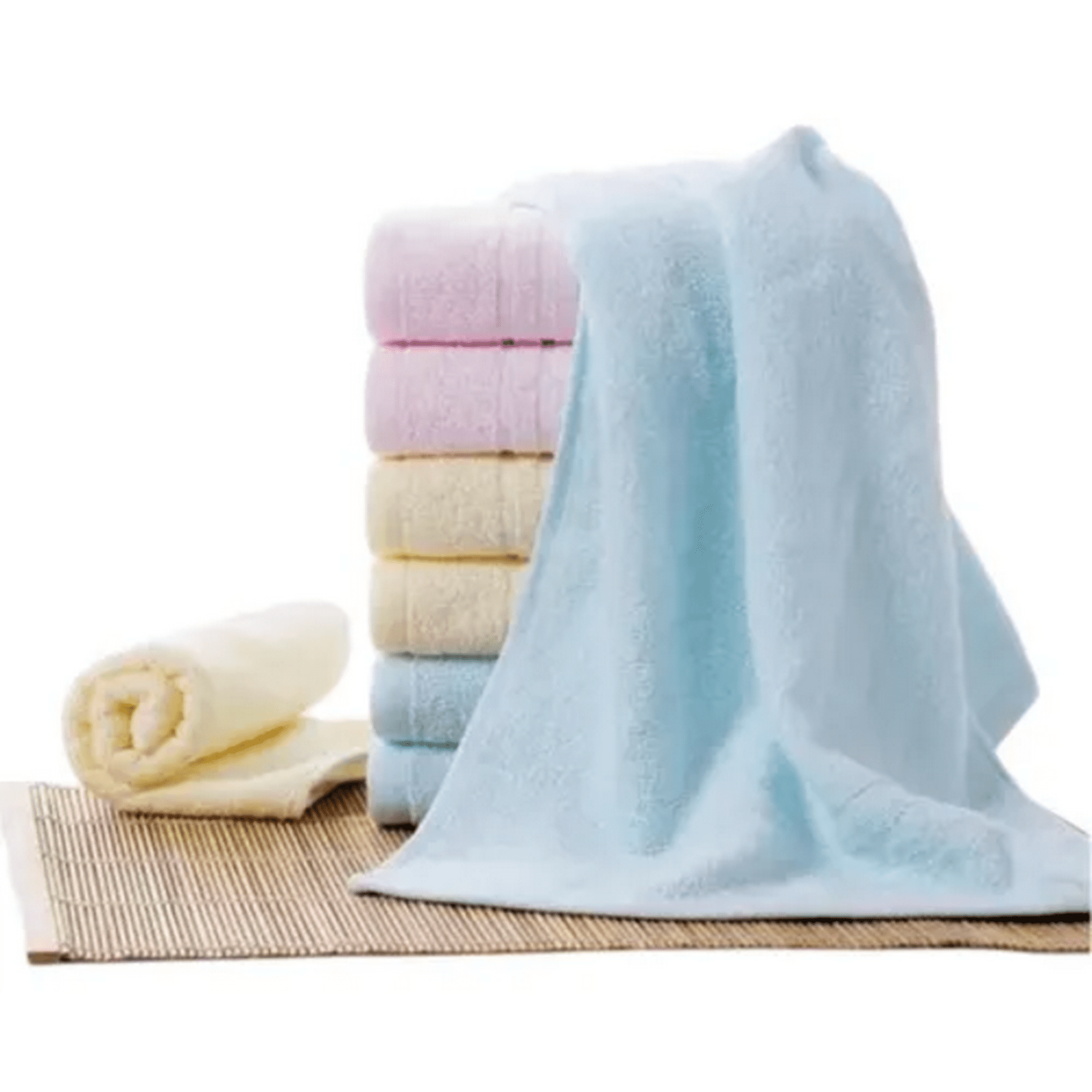 Genérico - Pack 6 Toallas Baño Colores Algodón 95x48 Cm