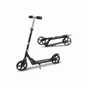 Genérico - Scooter Monopatin Plegable Metalico 2 Ruedas 200Mm Color Neg Color Negro
