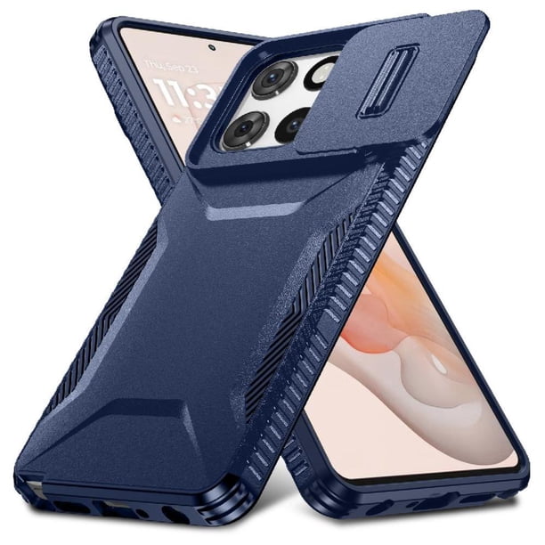 Funda Resistente para Motorola Moto G Stylus 2025 con Tapa Deslizante y Protección Militar Azul