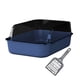 thumbnail image 2 of Caja De Arena Para Mascotas Con Tapa Abierta, Orinal Portátil, Bandeja Para Arena Para Gatos, Caja De Arena Para Inodoro Para Gatos, Azul, 2 of 5