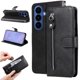 thumbnail image 2 of Funda tipo cartera para Samsung Galaxy S26 Plus con bolsillo con cremallera y ranuras para tarjetas – Función de soporte Negro, 2 of 5