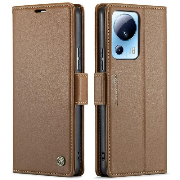 CaseMe tipo cartera Xiaomi 13 Lite con cierre magnético, RFID, tarjetero, soporte, carga inalámbrica